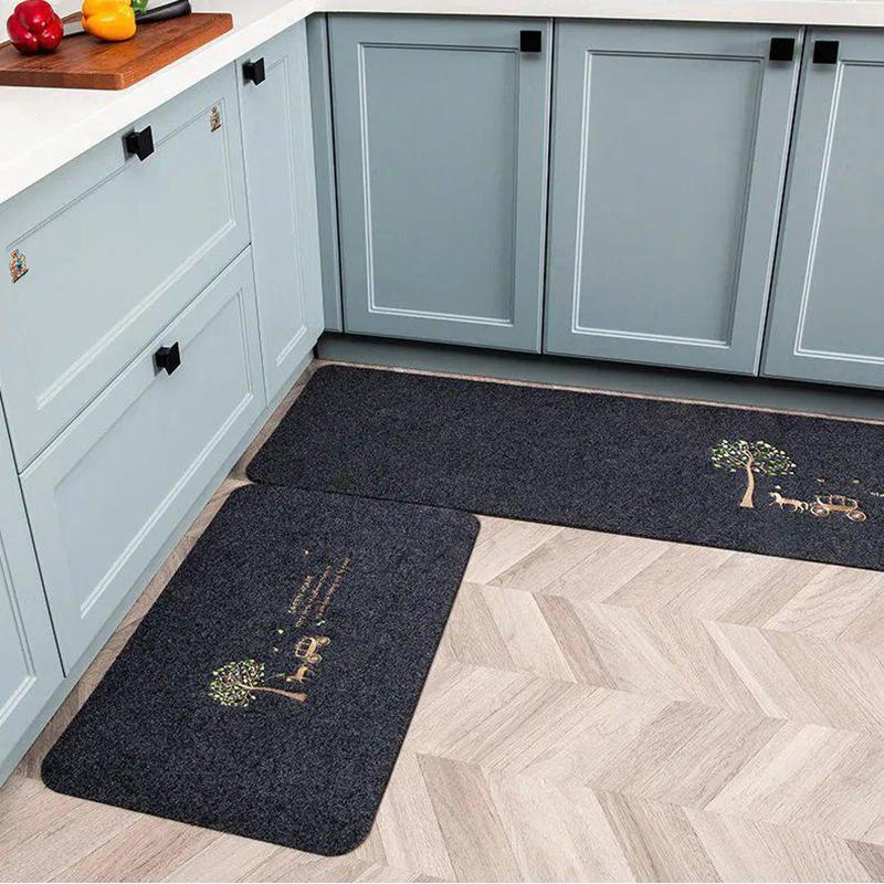 Household Kitchen Non Slip Mat Doormat Door Mat Entrance Door Carpet Bedroom Bathroom Toilet Absorbent Carpet