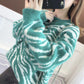 Pofulove thick twist wool sweater cute sweet color matching loose Fashion elegant sweater