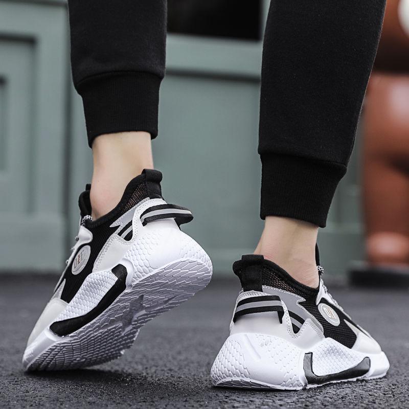 Mens Shoes Casual Summer Mesh Breathable Sneakers Shoes White Comfortable Lace-Up Trainers Zapatillas Hombre Deportiva
