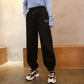 Winter Retro Plus Velvet Casual Sports Pants Women's Tide Ins Korean Version of Loose and Thin Students Beamed Harlan Pants