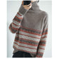 Autumn and Winter Turtleneck Sweater Women's Pullover Thickened Outer Wear Loose Large Size Jacquard Urban Women Base Sweater