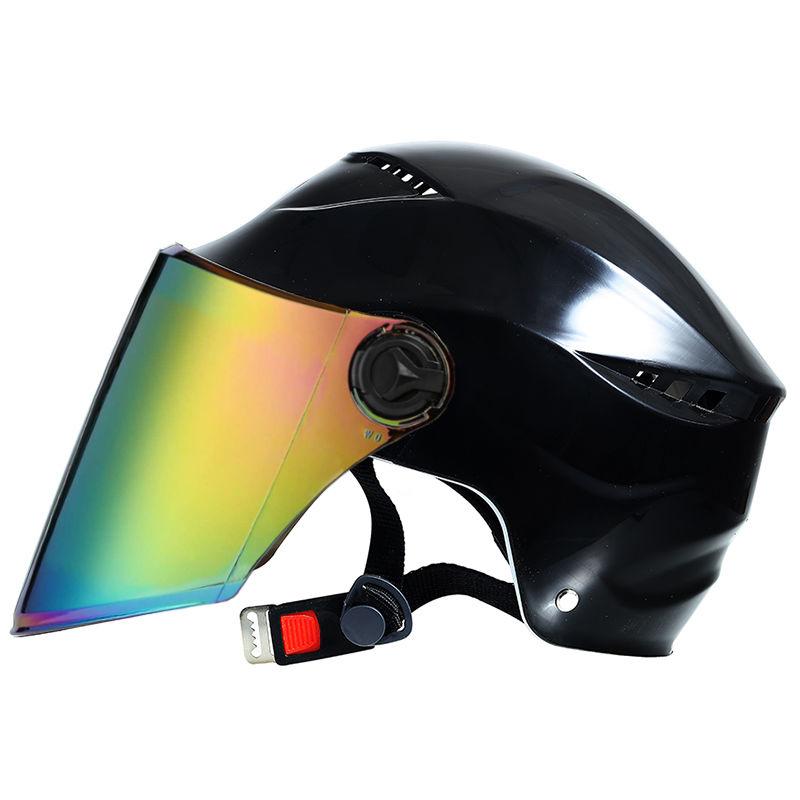 Electric Bicycle Female Helmet Summer Sunscreen Male Half Helmet Anti-ultraviolet Sunshade All Seasons Lightweight Non-motorcycle Helmet