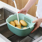 Drain Basket Plastic Kitchenware Daquan Multifunctional Fruit and Vegetable Washing Basket Two-piece Set