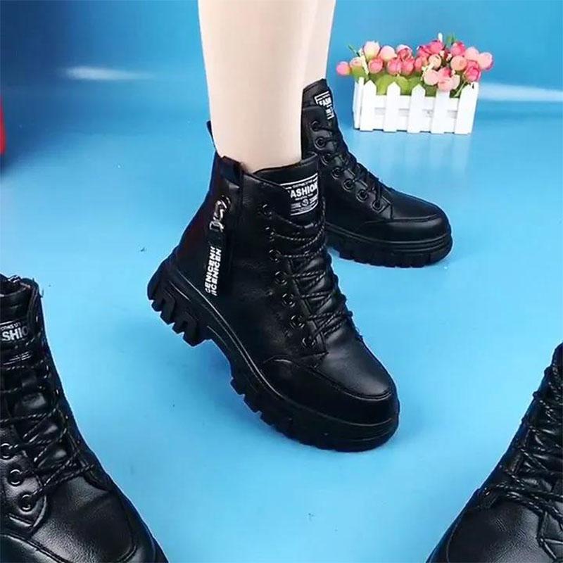 Martin Boots Women's Thick-soled Boots Children 2021 Spring and Autumn Single Boots British Style Short Boots Winter Cotton Shoes Women