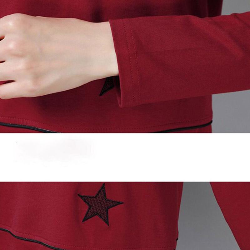 Spring and Autumn Korean Version Long-sleeved T-shirt Loose Large Size Round Neck Solid Color Top Bottoming Shirt