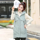 Winter Vest Women's Autumn and Winter Down Cotton Mid-length Hooded Warm Jacket