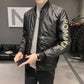 Winter Down Jacket Men's Baseball Collar Casual Jacket Korean Version of The Trend of White Duck Down Thickened Warm Gloss Slim Short Jacket