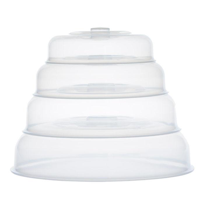 4pcs Plastic Microwave Food Cover Clear Lid Safe Vent Kitchen Tools Home Accessories