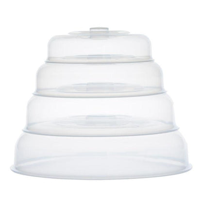 4pcs Plastic Microwave Food Cover Clear Lid Safe Vent Kitchen Tools Home Accessories