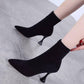 High Heels Women Ankle Boots Pointed Toe Footwear Leather Female Boot Fashion Office Shoes Woman