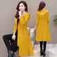 Autumn Fashion Double Breasted Mid-long Trench Coat Mujer Loose Belt Large Size Windbreak