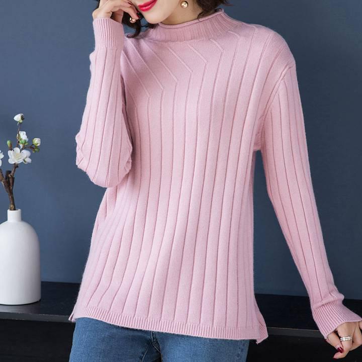 Women Sweater High Elastic Turtleneck 2019 Fall Winter Sweater Women Slim Bottoming Knitted Pullover