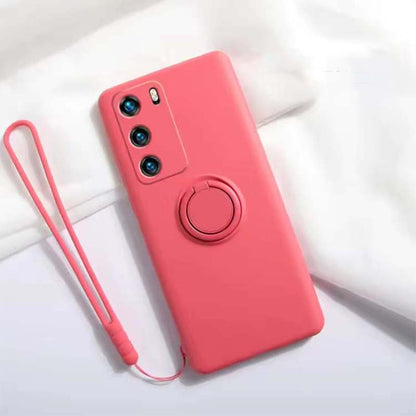 Huawei P40Pro Mobile Phone Case P30 Liquid Silicone Soft Mate30Pro All-inclusive Anti-fall Sleeve Mate20 Ring Buckle Magnetic