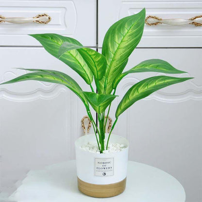 Nordic Wind Simulation Plant Bonsai Turtle Back Leaf Indoor Potted Desktop Artificial Flower Decoration Simulation Flower Green Plant Decoration