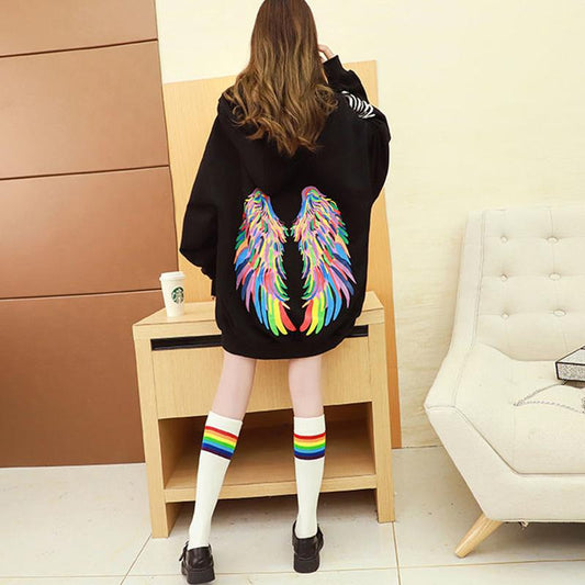 Women's Hooded Sweater Spring and Autumn Women's Loose Large Size Top Jacket