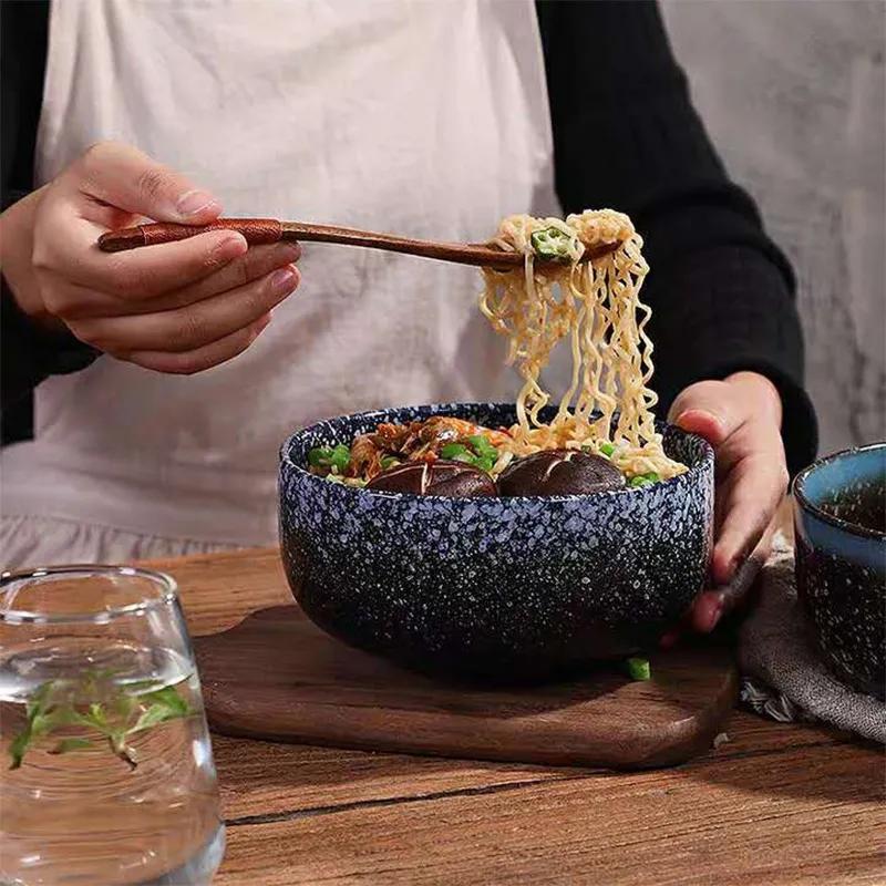 Japanese-style Ceramic Bowl Creative Tableware Household Rice Bowl Noodle Bowl Student Instant Noodle Bowl Big Bowl Soup Bowl Fruit Bowl