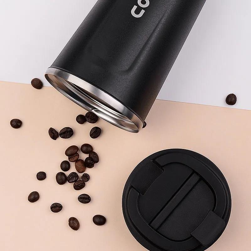 Stainless Steel Coffee Thermos Mug 380/510ml Multipurpose Portable Car Vacuum Flasks Cup Fitness Running Gym Sport Water Bottler
