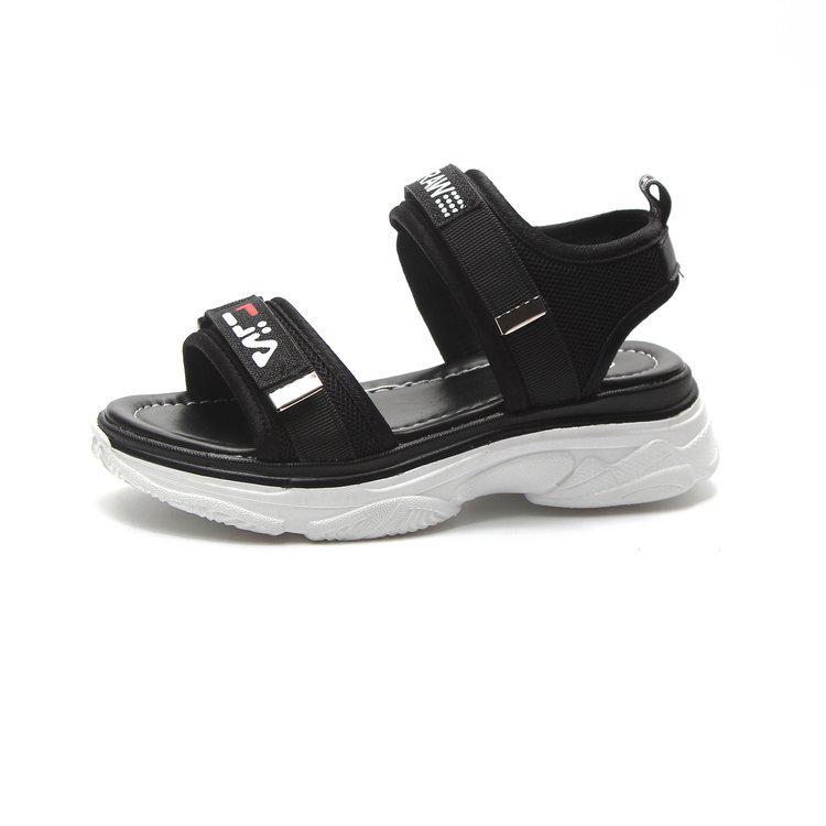 Sandals Female Wild Casual Students Sponge Cake Bottom Velcro Thick Bottom Beach Shoes Women