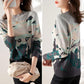 Sweater Women's Contrast Knitwear Pullover Lady Style Korean Loose Top Trending Sweater Autumn and Winter Fluffy Top