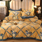Winter Milk Velvet Four-piece Coral Velvet Thick Duvet Cover Double-sided Flannel Bedding