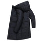 Winter Men's Mid-length White Duck Down Down Jacket Fashion Youth Warm Jacket Thickened Cold Clothing