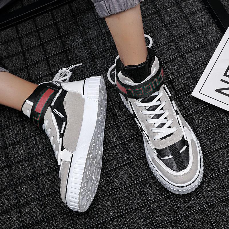 Autumn Men's Korean Style High-top Shoes Trendy Canvas Sneakers All-match Casual Shoes for Students
