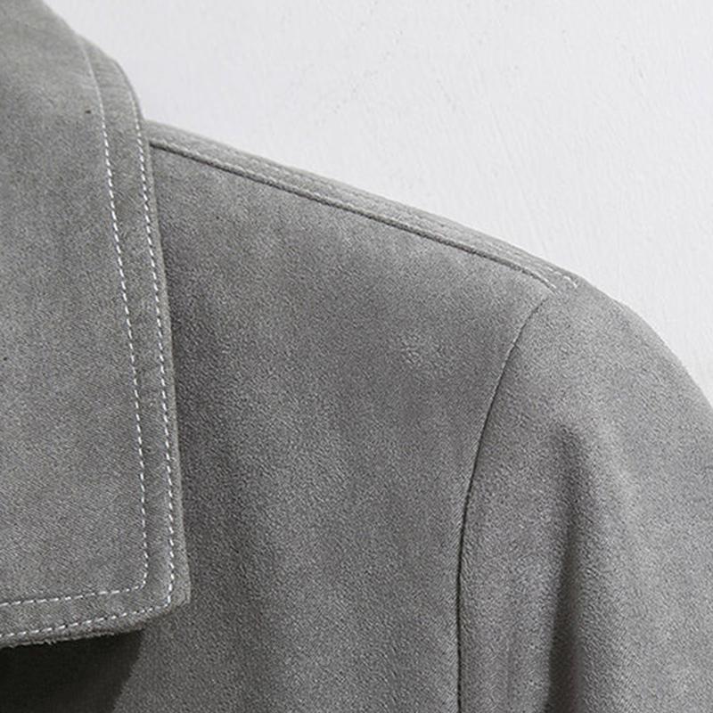 Autumn and Winter Loose Men's Lapel Work Jacket Jacket Men's Retro Casual Top Long-sleeved Warm and Handsome Short Coat