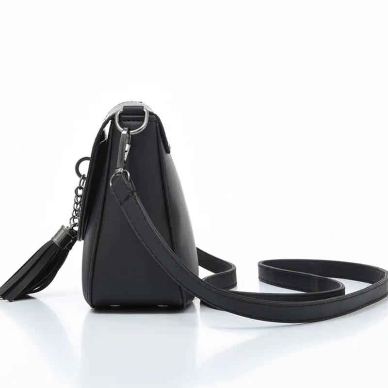 Women's Small Bag Messenger Bag Tassel Shoulder Bag Soft Leather Small Square Bag Handbag Purse