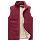 Autumn and Winter Plus Velvet Vest Men's Solid Color Waistcoat Jacket Men's Plus Size Lamb Velvet Vest