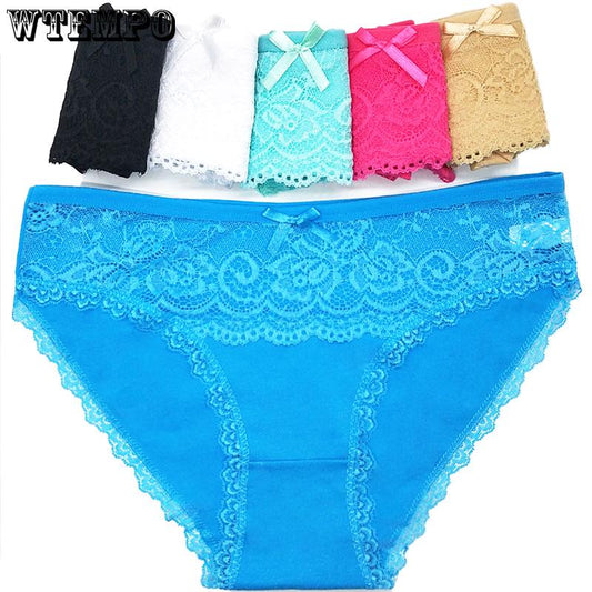 6 Pcs/Lot Women Underwear Sexy Lace Ladies Underwear Thongs Panties Ladies Briefs Lingerie