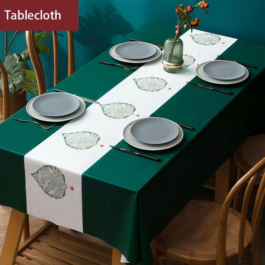 Pvc Table Cloth Waterproof and Oil-proof Disposable Table Top Table Table Cloth Rectangular Table Mat Fresh European Pastoral Style