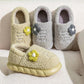 Cotton Slippers Women's Autumn and Winter Models Plush Cute Soft Sole All-inclusive with Home Non-slip Cold-proof Warmth Month Cotton Shoes