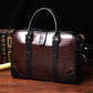 Business briefcase men crazy horse leather zipper waterproof handbag shoulder bag computer bags