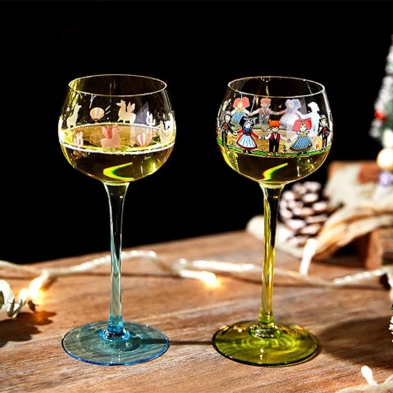 Cute Tall Red Wine Glass Nordic Ins Style Creative Personality Champagne Cocktail Glass