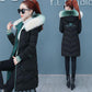Winter Trend Mid-length Down Jacket Female Korean Version Thickened Real Fox Fur Collar Slim White Duck Down Jacket