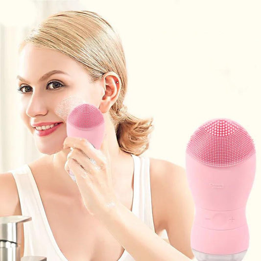 Electric Silicone Ultrasonic Facial Cleanser Washing Brush Pore Cleaner Rechargeable Skin Rejuvenation Beauty Facial Cleanser