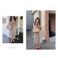 Gentle Color All-match Floral Mid-length Slim Chiffon Midi Skirt Dress