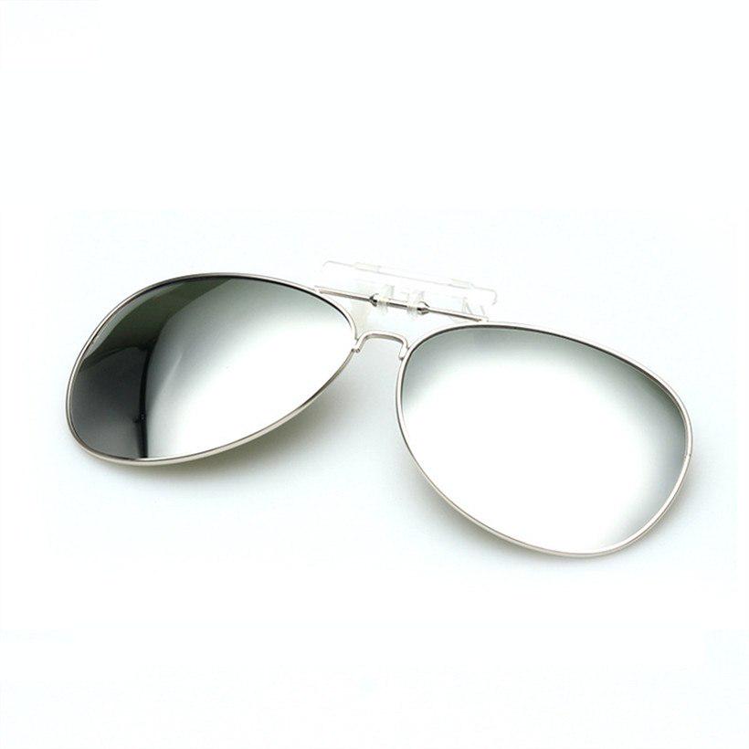 Polarized Clip on Sunglasses Men Women Pilot Sun Glasses Clip Myopia Night Driving Male Eyeglasses B