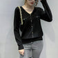 Long-sleeved V-neck Sweater Loose Thin Slim Slim Top All-match Fashion Base Sweater