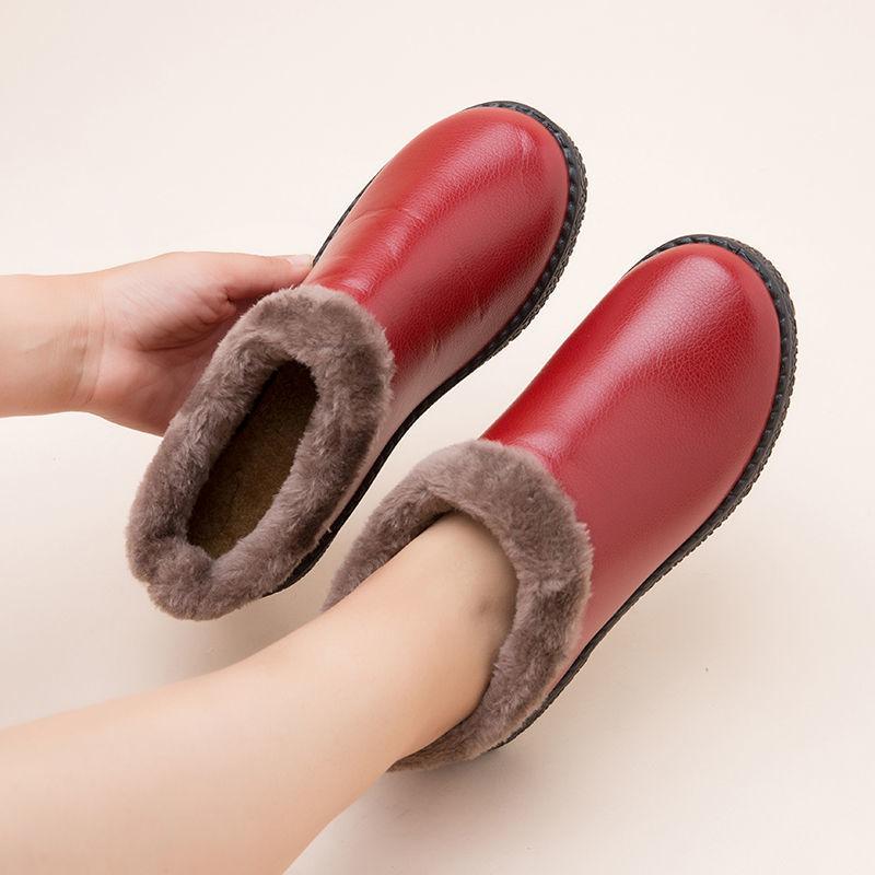 Winter Women's Cotton Shoes Non-slip Wear-resistant Waterproof Cold and Warm Cotton Shoes Plus Velvet Padded Shoes