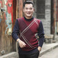 Autumn and Winter Bottoming Sweater Sweater Round Neck Pullover Sweater Loose Plus Velvet Warm Top Suitable for Middle-aged and Elderly Men