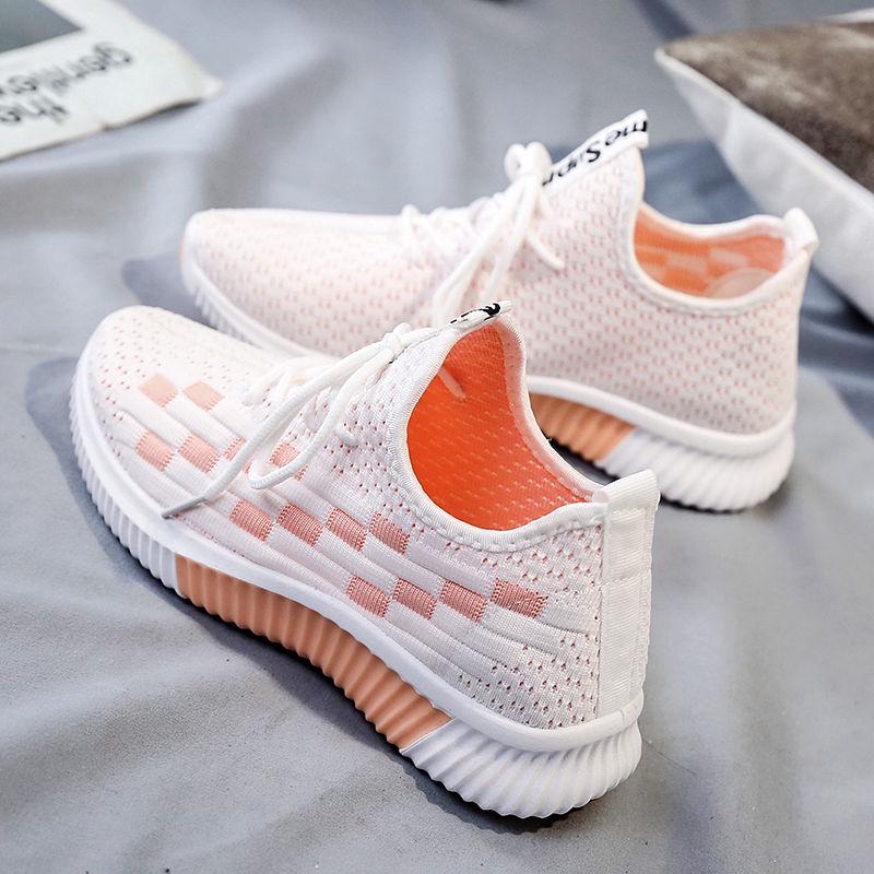 Coconut Shoes Female Angel Reflective Flying Woven Shoes Men's Breathable Casual Sports Shoes Men