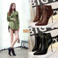 Women Fashion Comfortable Pu Leather Ankle Boots Lady Cool Autumn & Winter High Heel Martin Boots
