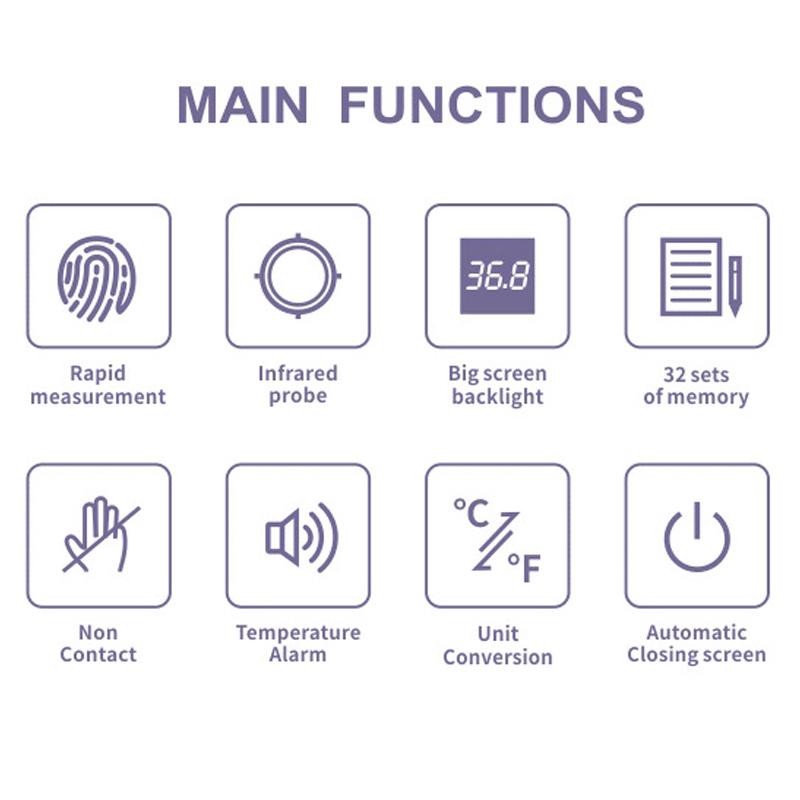 Muti-fuction Adult Digital Termomete Infrared Forehead Body Thermometer Gun Non-contact Termometro