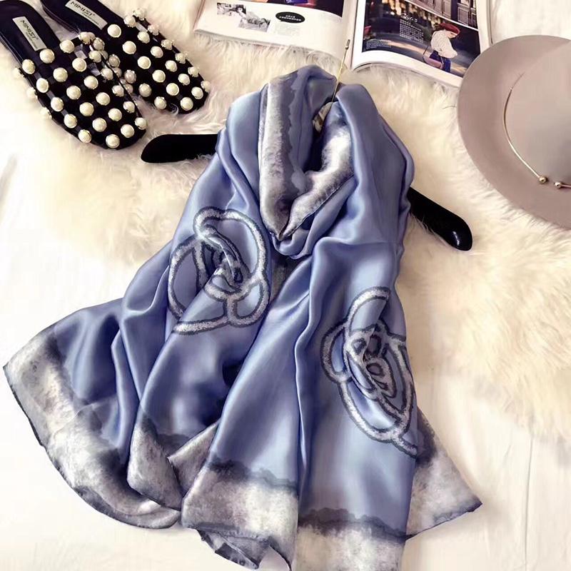 Women's Silk Scarves, Women's Ever-changing Scarves Long Warm Silk Scarves All-match Shawls In Autumn and Winter Women's Summer Sunscreen Shawls