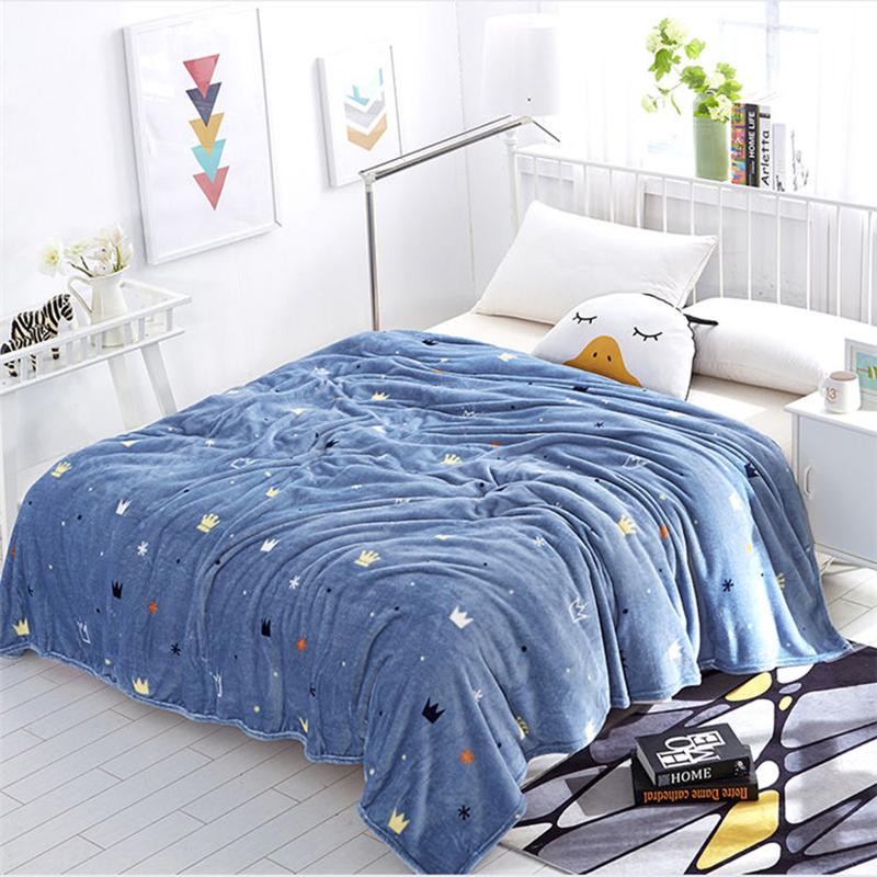 Skin-friendly Summer Blanket Flannel Sheets and Blankets Four Seasons Coral Fleece Napping Blanket