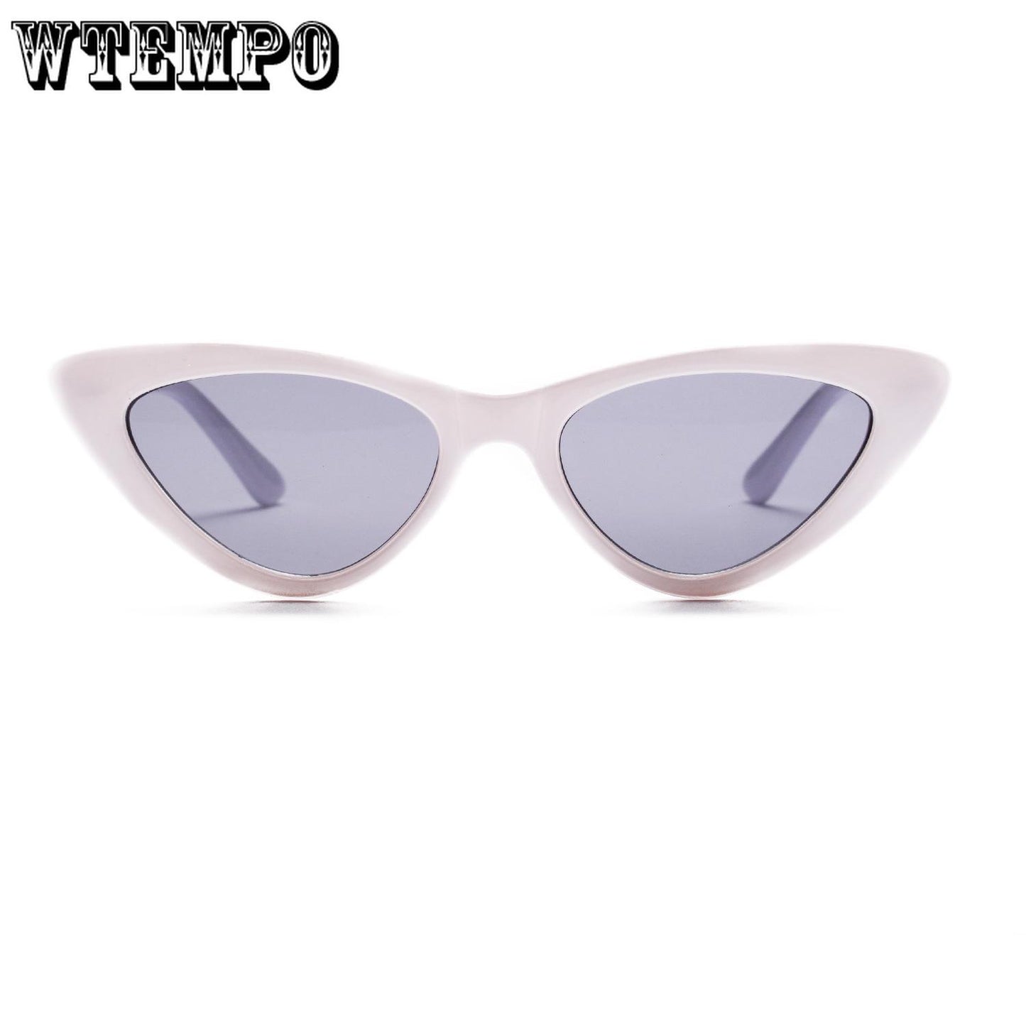 WTEMPO Cat Eye Transparent Glitter Sunglasses Women's Sunglasses Men's Glasses