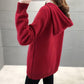 Autumn and Winter Knitted Pullover Sweater Women's Solid Color Loose Bottoming Shirt Hooded Top Coat