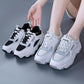 Sports Shoes Women Spring Summer Thick-soled High-rise Platform Sneakers All-match White Shoes Travel Shoes