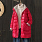 Women's Down Jacket Mid-length White Duck Down Plus Size Winter Coat Bread Jacket Women